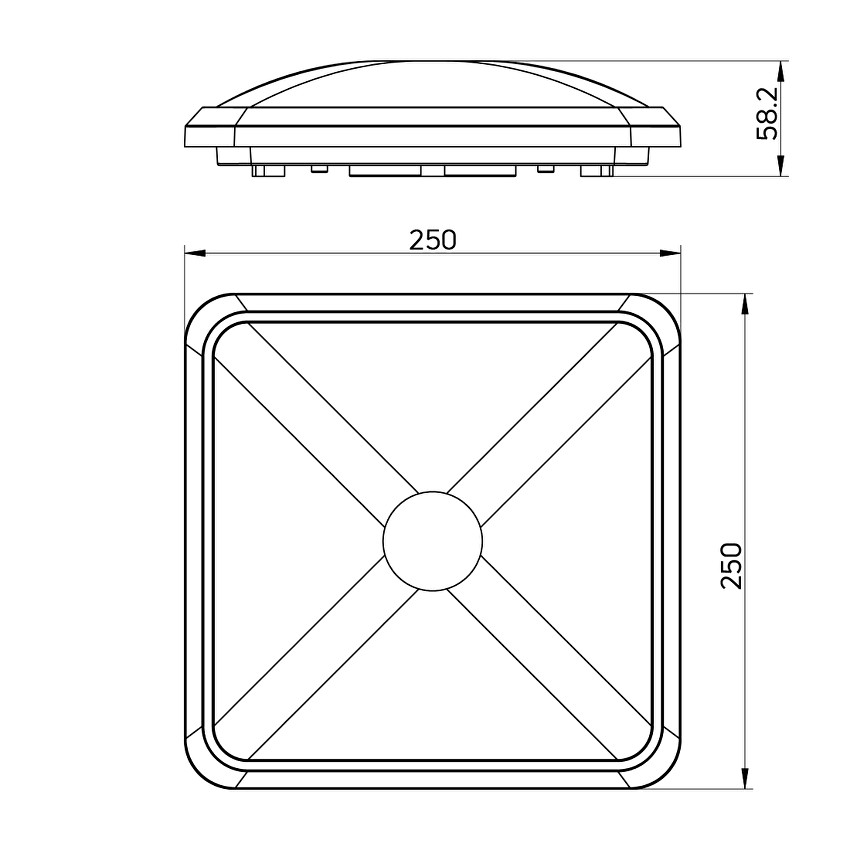 LED плафониера с димиращ сензор за присъствие 12W, 4000K, 220-240V AC, неутрална светлина / SPLM1240D