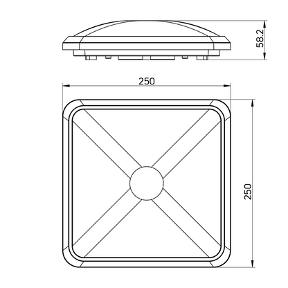 LED плафониера с димиращ сензор за присъствие 12W, 4000K, 220-240V AC, неутрална светлина / SPLM1240D