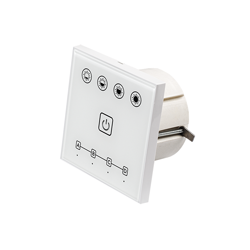 Smart 2.4G RF TOUCH панел за стена за едноцветно осветление, 4 зони / SSW4Z