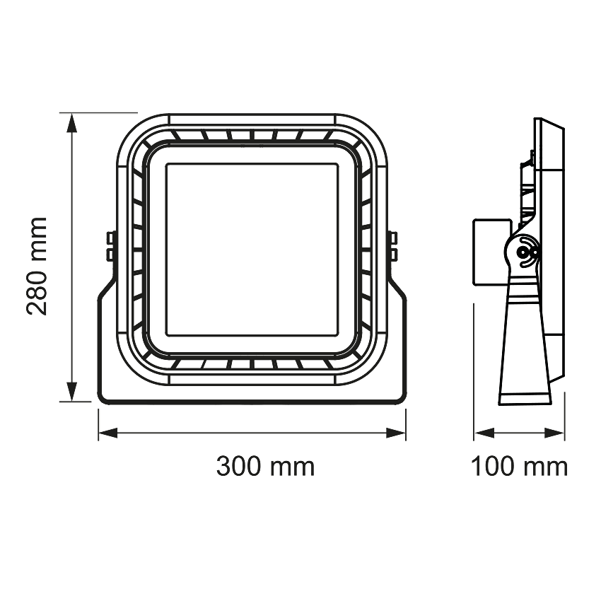 Професионален LED прожектор димиращ 1-10 V DC, 100W, 5000K, 60°, 220V-240V AC, IP66 / LSF10050D60