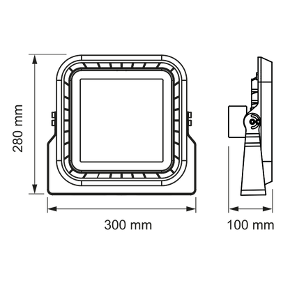 Професионален LED прожектор димиращ 1-10 V DC, 100W, 5000K, 60°, 220V-240V AC, IP66 / LSF10050D60