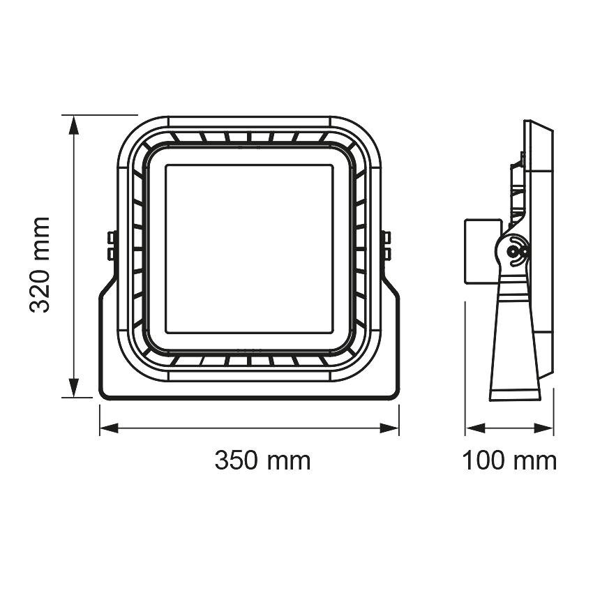 Професионален LED прожектор димиращ 1-10 V DC, 150W, 5000K, 60°, 220V-240V AC, IP66 / LSF15050D60
