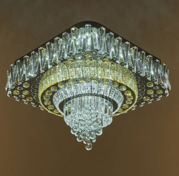 Плафониера Jude, хром, led 52w, 3000-6000k+RGB, 4061/600