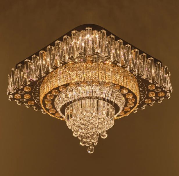 Плафониера Jude, хром, led 52w, 3000-6000k+RGB, 4061/600