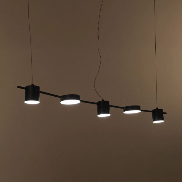 Полилей Yamato, черен, led 60w, 3000-6000k, 2807/5 BK