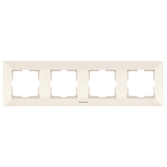 PANASONIC - Четворна хоризонтална рамка Крем Panasonic Arkedia Slim WNTF0804-2BG