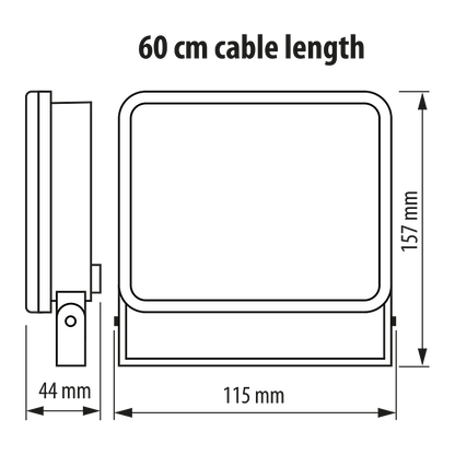 LED прожектор с ниско ниво на заслепяване, бял корпус, 20W, 4200K, 220V-240V AC, IP65 / SPA2042