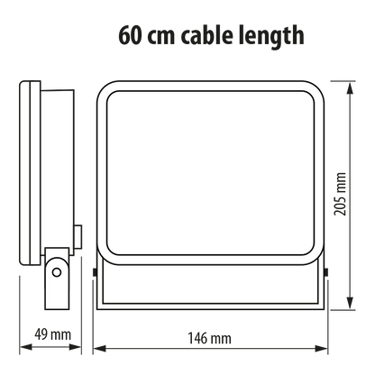 LED прожектор с ниско ниво на заслепяване, бял корпус, 30W, 4200K, 220V-240V AC, IP65 / SPA3042