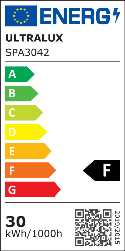 LED прожектор с ниско ниво на заслепяване, бял корпус, 30W, 4200K, 220V-240V AC, IP65 / SPA3042