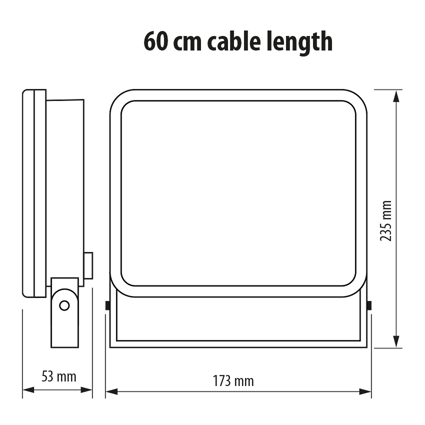 LED прожектор с ниско ниво на заслепяване, бял корпус, 50W, 4200K, 220V-240V AC, IP65 Арт. № SPA5042