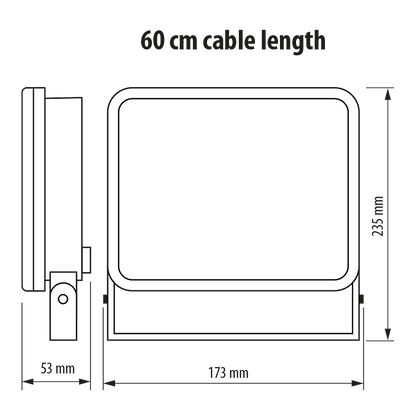 LED прожектор с ниско ниво на заслепяване, бял корпус, 50W, 4200K, 220V-240V AC, IP65 Арт. № SPA5042