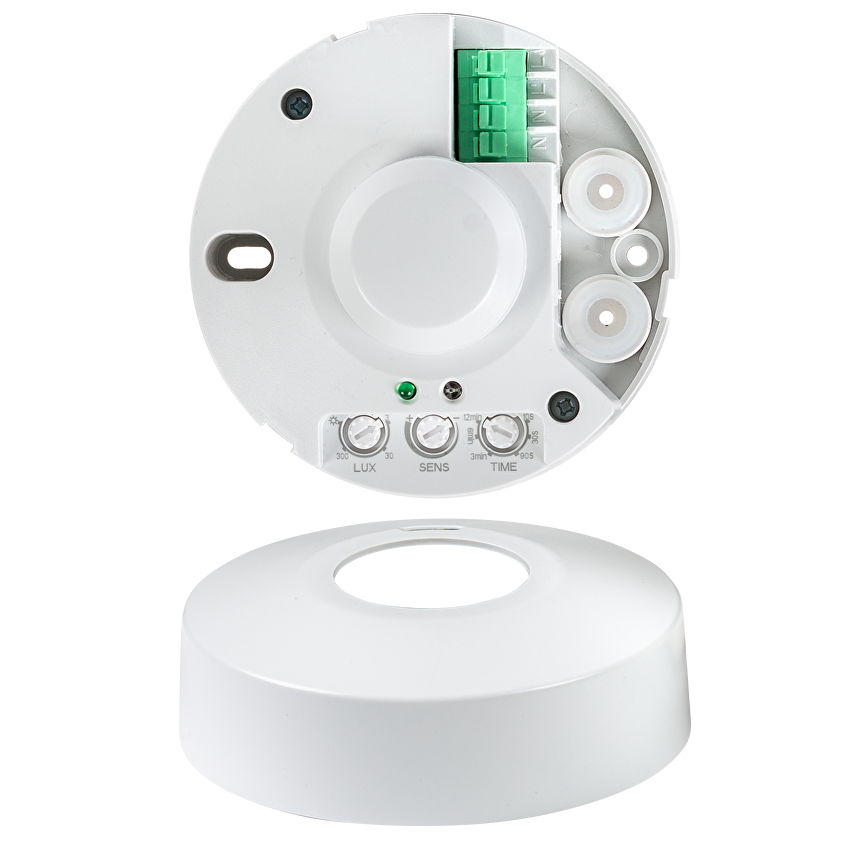 Микровълнов сензор за открит монтаж 360°, 1200W/300W, 9m, IP20 / MSOM20