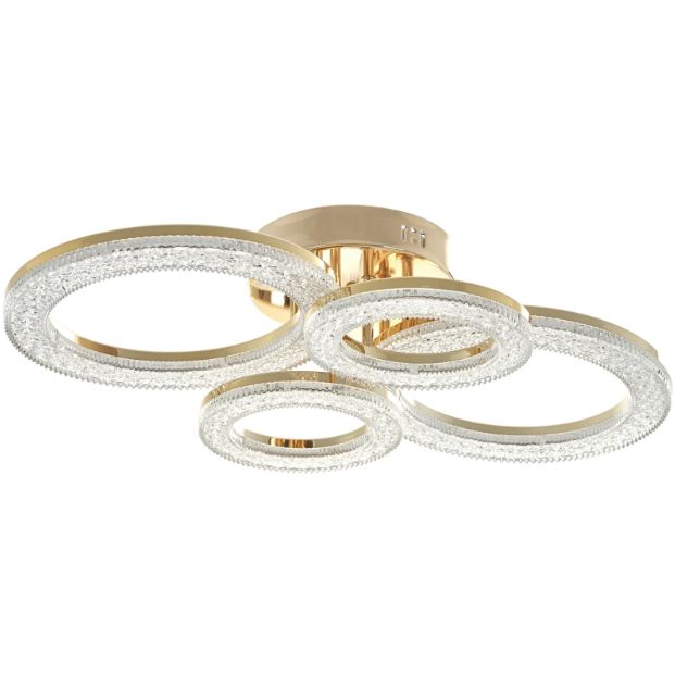 Плафон Elsa със смарт управление, златен, led 104w, 3000-6000k, 2808GD/4TA