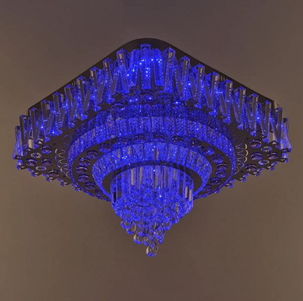 Плафониера Jude, хром, led 52w, 3000-6000k+RGB, 4061/600