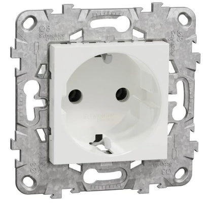 Контакт, бял, 16 A - 250 V, Unica New, Schneider, NU503618