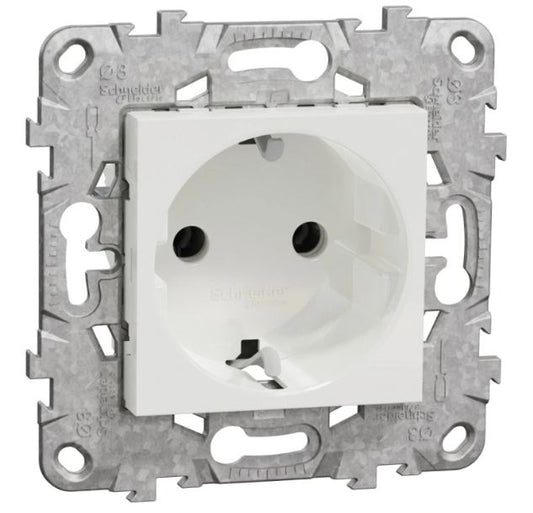 Контакт, бял, 16 A - 250 V, Unica New, Schneider, NU503618