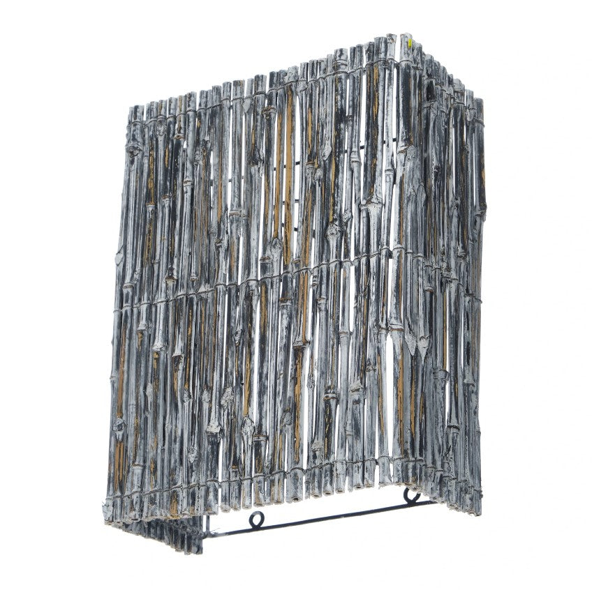 Аплик от дърво, сив, 1x40w, eli 44/1w wh/gr