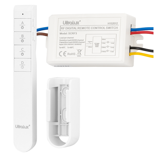 Триканален ключ с RF дистанционно управление 220V AC / SCRF3