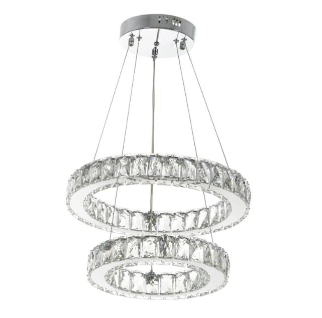Кристален полилей, хром, led 25w, 6000k, 2047/25w