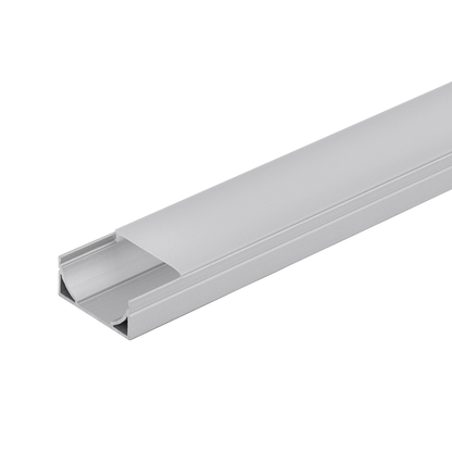 Алуминиев профил за LED лента за открит монтаж, широк, плитък, 2м / APK211