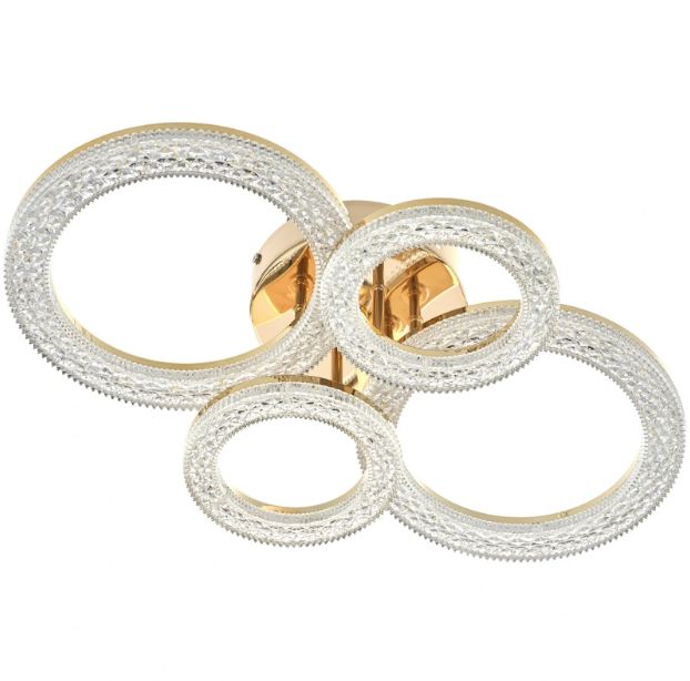 Плафон Elsa със смарт управление, златен, led 104w, 3000-6000k, 2808GD/4TA