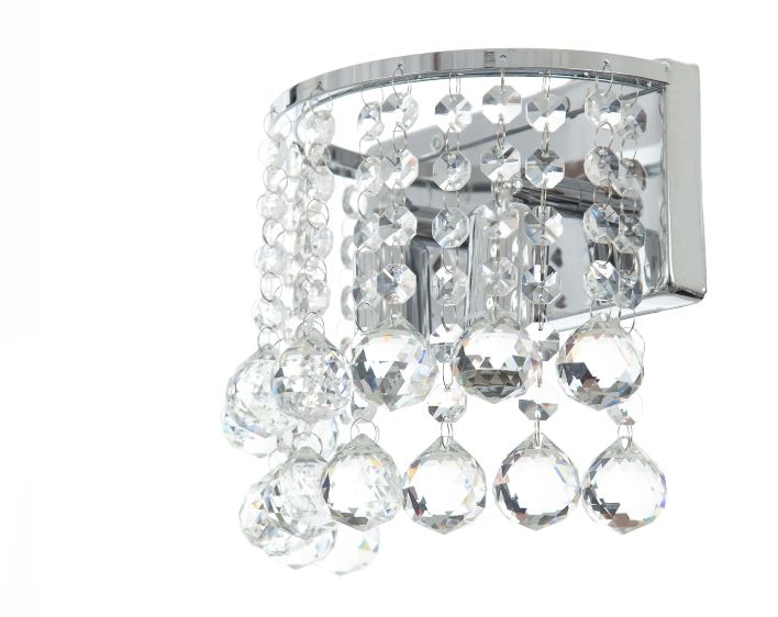 Кристален аплик, хром, 2x40w, 878ch