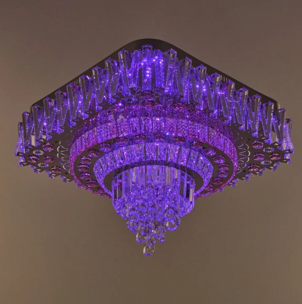 Плафониера Jude, хром, led 52w, 3000-6000k+RGB, 4061/600