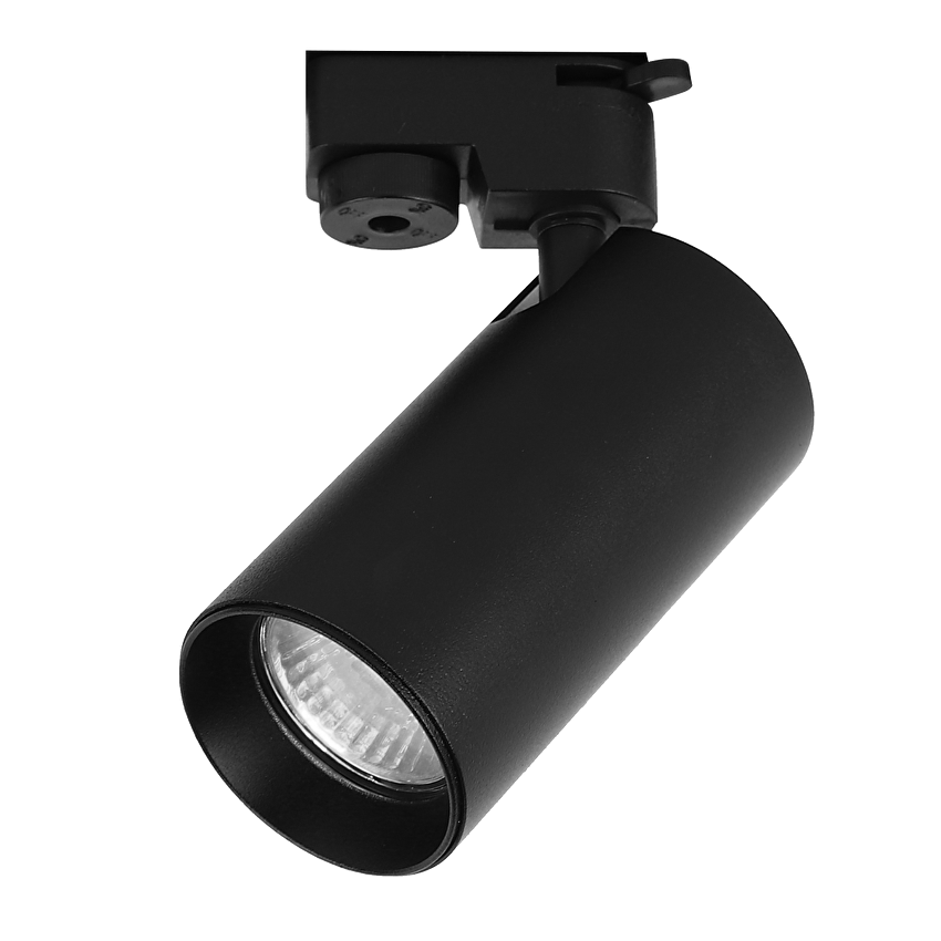 Тяло за релсов монтаж, двупроводно, GU10, 220-240V AC, IP20, черно / RP2B