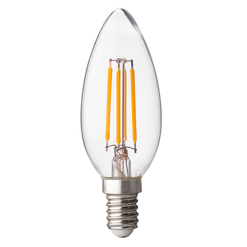 LED filament лампа конус, димираща, 4W, E14, 2700K, 220-240V AC, топла светлина/LFC41427D