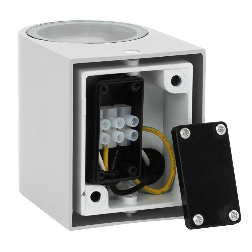 Фасадно осветително тяло едностранно, GU10, IP44, за стена, бяло / FOTGU10WH