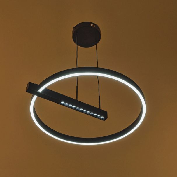Полилей със смарт управление Salermo, черен, led 39W, 1976lm, 3000-6000k, 4016 bk