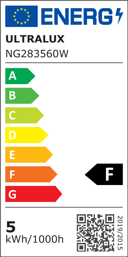 LED лента, 4.8W/m, 6500K, 12V DC, SMD2835, 60 LEDs/m, IP20 /NG283560W