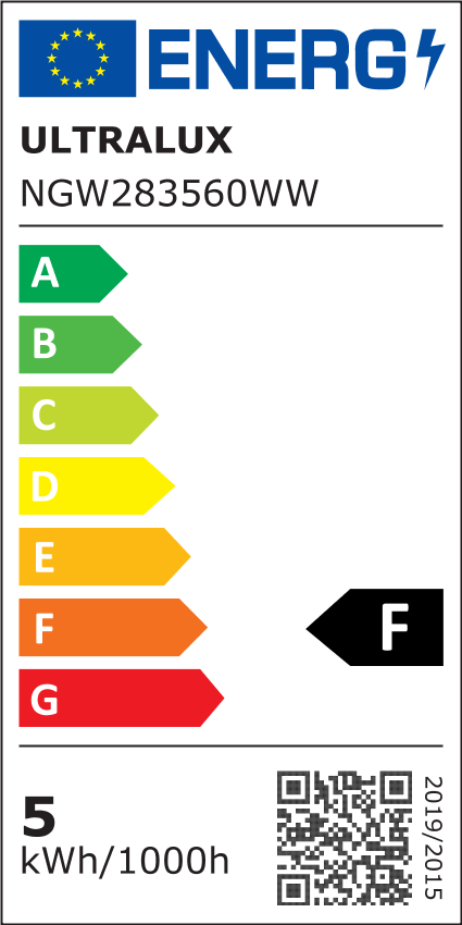 LED лента, 4.8W/m, 3000K, 12V DC, SMD2835, 60 LEDs/m, IP65 / NGW283560WW