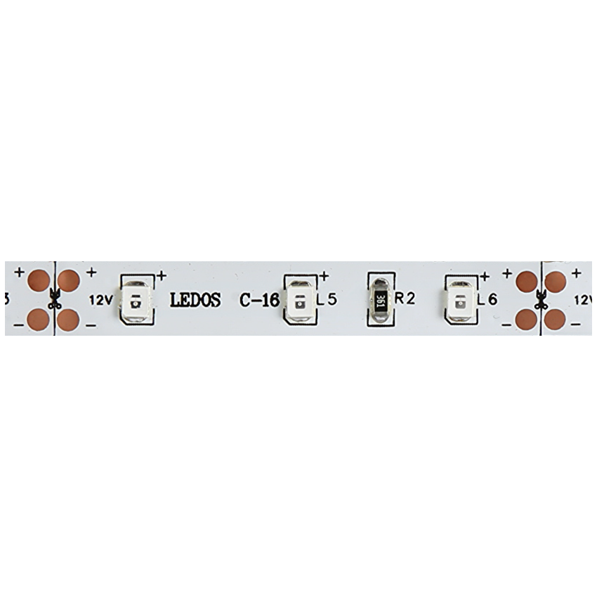 LED лента, 4.8W/m, червена, 12V DC, SMD2835, 60 LEDs/m, IP65/ NGW283560R