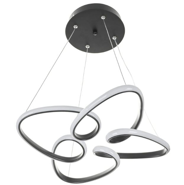 Полилей Leo, черен, led 48w, 4000k, 2304 bk