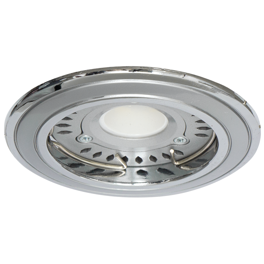 Рамка за вграждане кръг, GU10, стационарна, перлен хром/никел, алуминий, IP20 / FSGU10PCHN