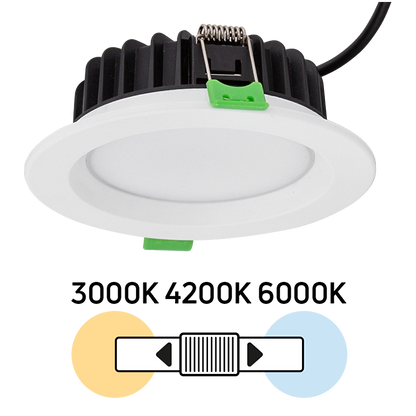 LED луна за вграждане, димираща, 10W, 3000K/4200K/6000K, 220-240V AC, IP44  /  LLV10D2