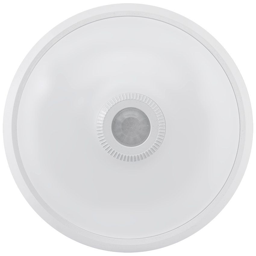 LED плафониера с PIR сензор за движение, кръг, бяла, 15W, 4000K, 220-240V AC, неутрална светлина, IP20 / SCLP1540