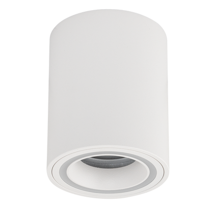 Тяло за открит монтаж, кръг, GU10, стационарно, бяло, IP20 / SDRGU10WH