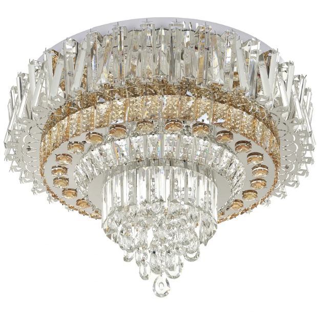 Плафониера Jude, хром, led 52w, 3000-6000k+RGB, 4060/600