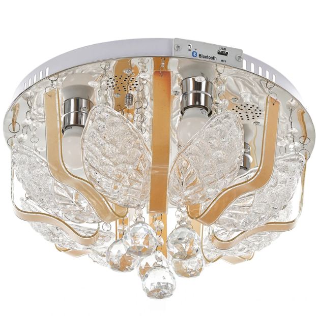 Плафон Roswell, хром, led RGB 4xe27, 3079/40 ch