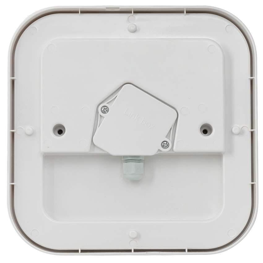 LED водоустойчива плафониера квадрат, бяла, 15W, 4000K, 220-240V AC, неутрална светлина, IP65 / LBHS1540WH