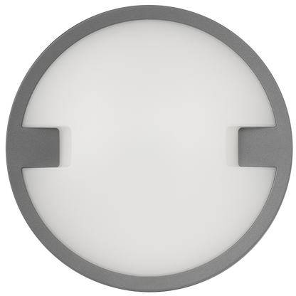 LED водоустойчива плафониера кръг, сива, 12W, 4000K, 220-240V AC, неутрална светлина, IP65 / LBH1240GR