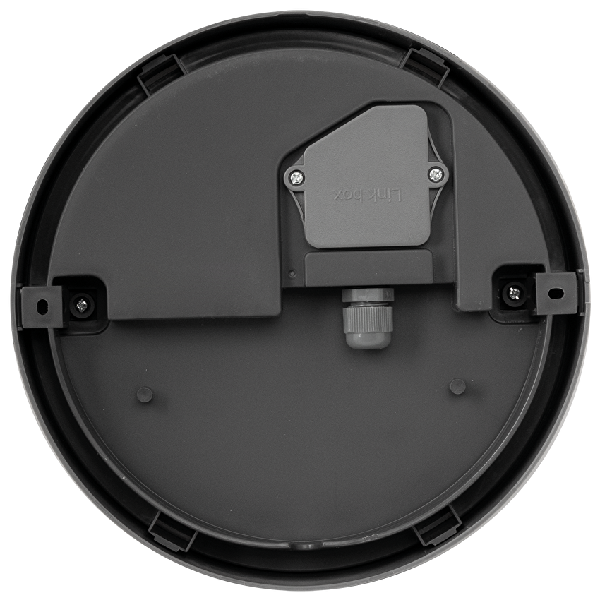LED водоустойчива плафониера кръг, сива, 12W, 4000K, 220-240V AC, неутрална светлина, IP65 / LBH1240GR