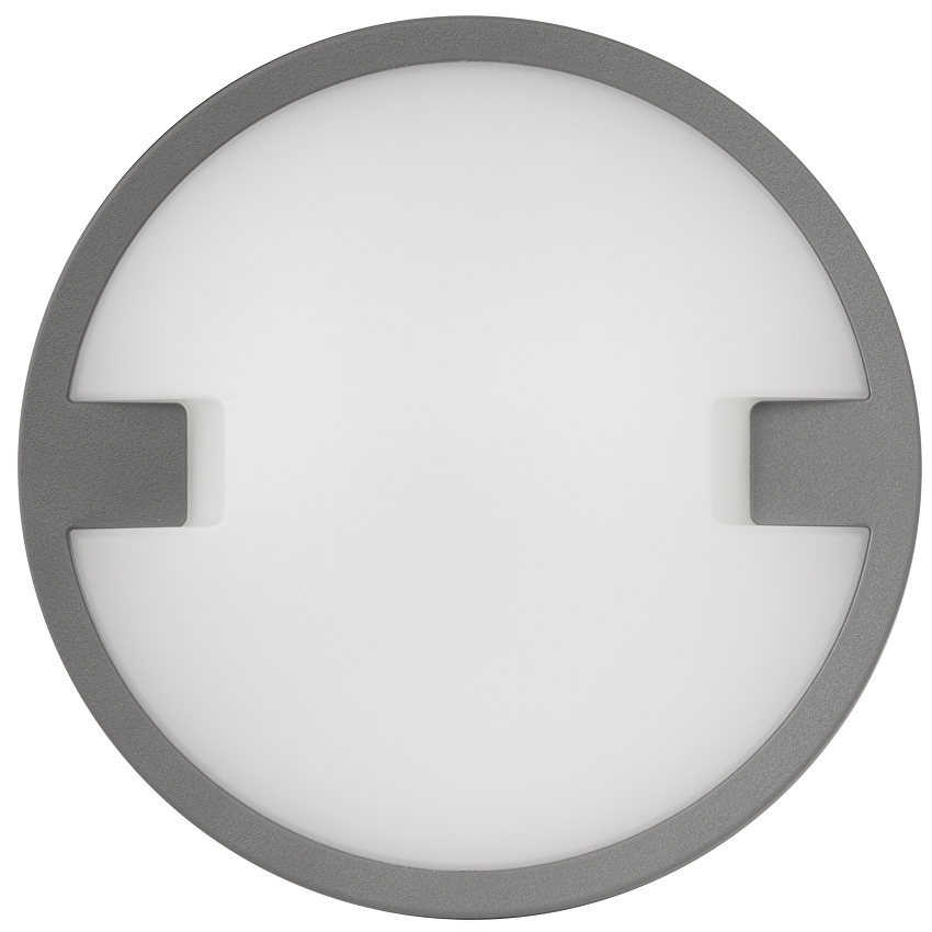 LED водоустойчива плафониера кръг, сива, 18W, 4000K, 220-240V AC, неутрална светлина, IP65 / LBH1840GR