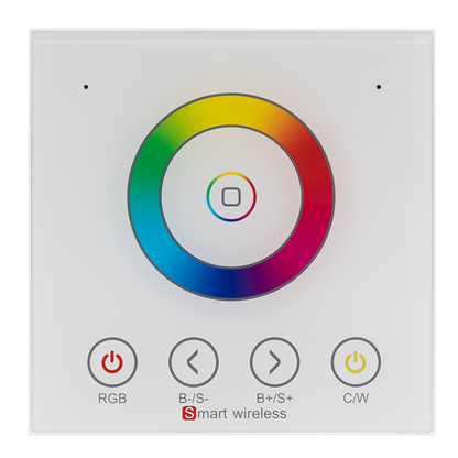 Smart 2.4G RF TOUCH панел за стена за RGB и RGBW LED осветление, 1 зона/SSWRGBW1Z