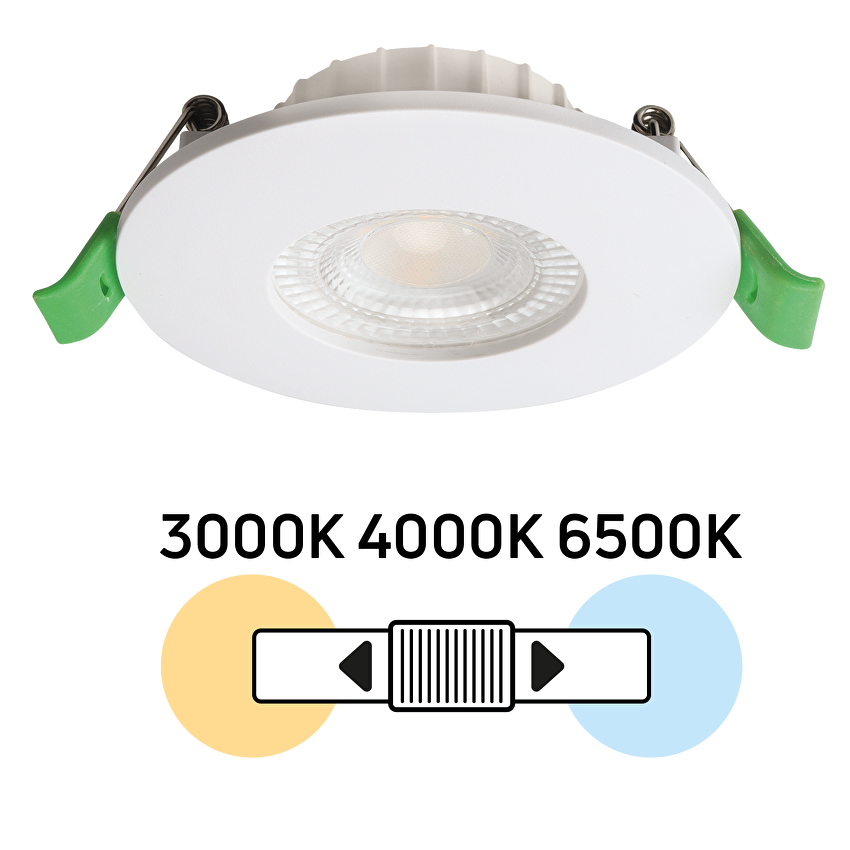 LED луна за вграждане, димираща, 6W, 3000K/4000K/6500K, 220-240V AC, IP44 / LM6DCCTMR16