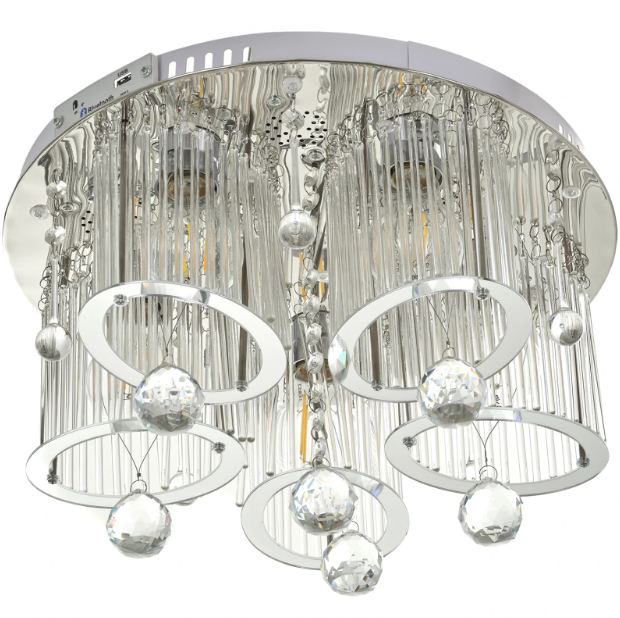 Плафон Dream, хром, 5xE27+led 9w, 3085/40 CH