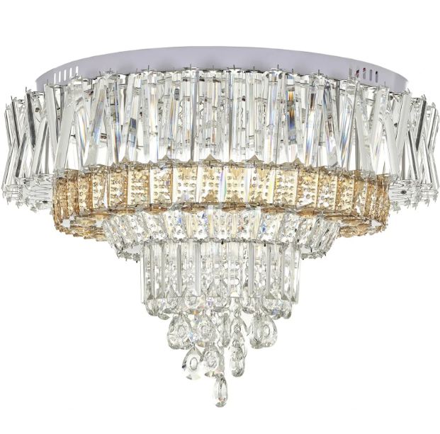 Плафониера Jude, хром, led 52w, 3000-6000k+RGB, 4060/600