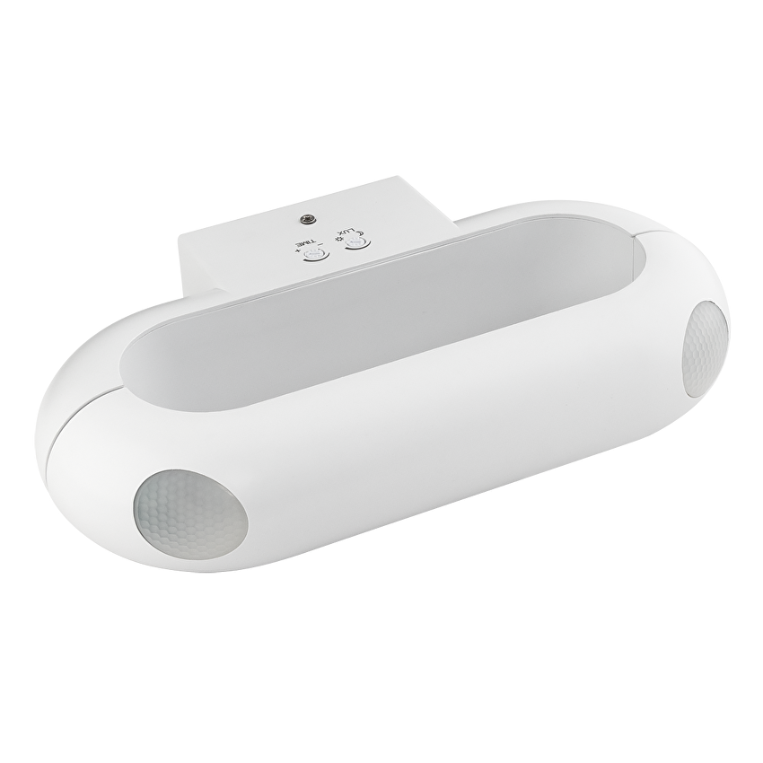 LED лампа с PIR сензор за движение, за стена, бяла, 18W, 4000K, 220-240V AC, IP65 / LLPO1840